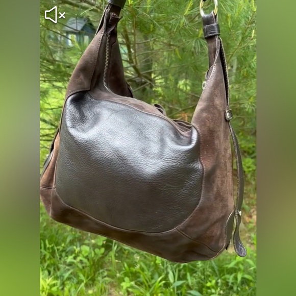 Furla Brown Suede Shoulder Bag. Preowned. - Picture 13 of 15